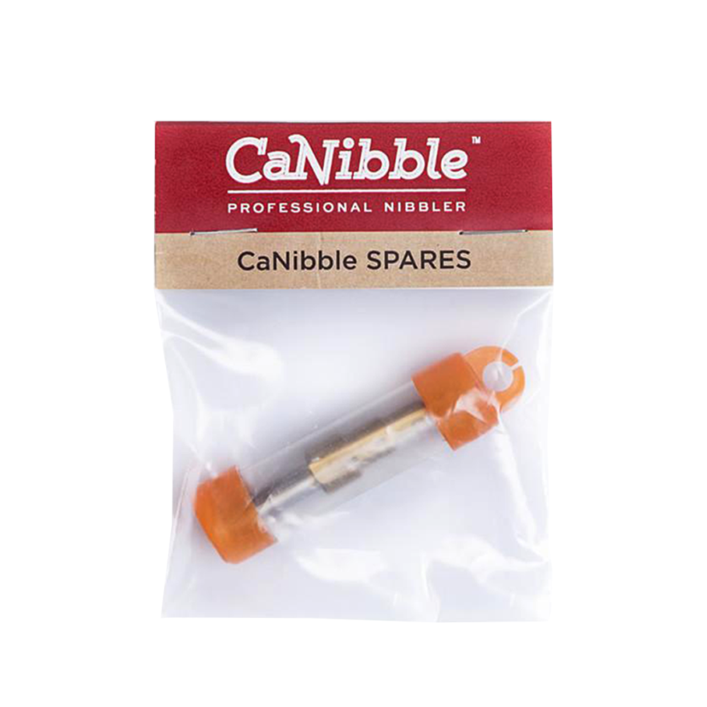 The sheet metal drill bit is tailored to the die size of the CaNibble nibbler.
