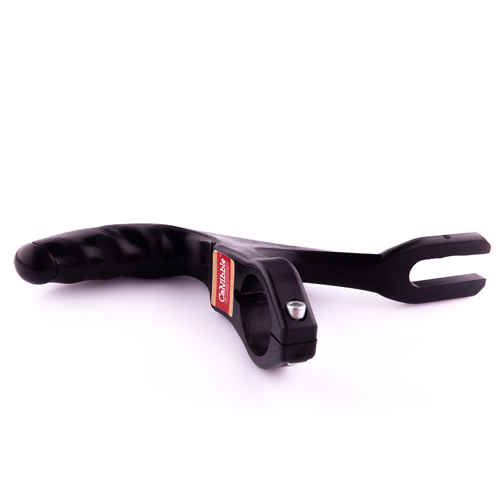 The one handed attachment includes an ergonomic handle design, made to make cutting easier.